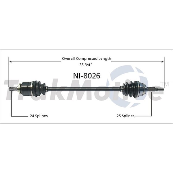 Surtrack Axle Cv Axle Shaft, Ni-8026 NI-8026 - main